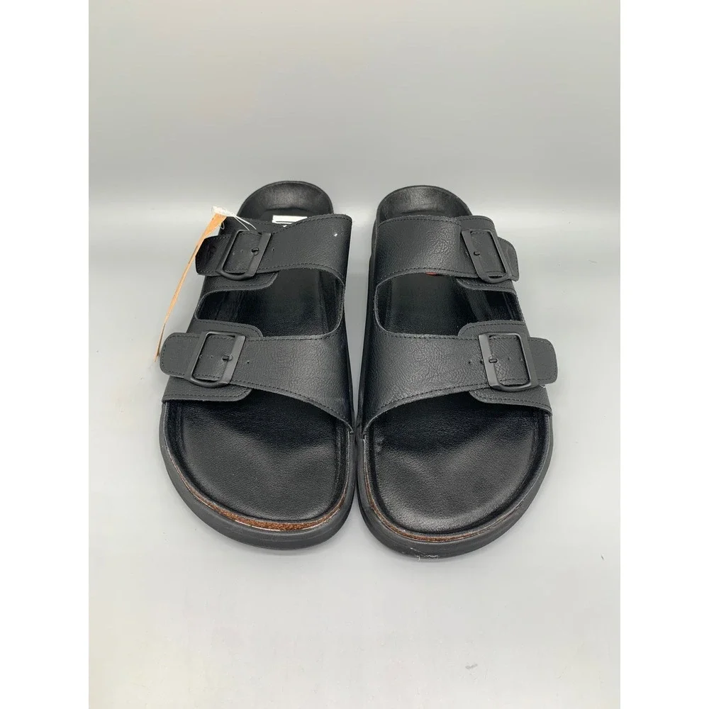 Quiksilver Deck Slide Sandals CQ10025M-B Black Men's Sz 12 NWT